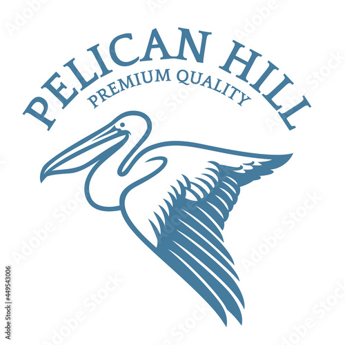 Flying Pelican logo in elegant style