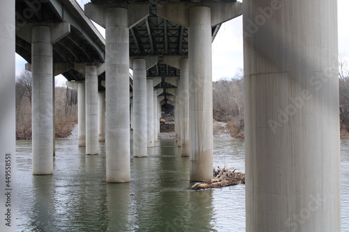 Under The Interstate 81 Bridge On The Potomac River.