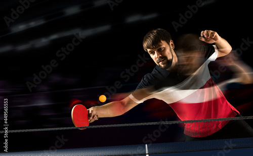 Man playing ping pong