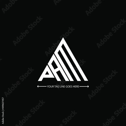 PAM letter logo creative design. PAM unique design 