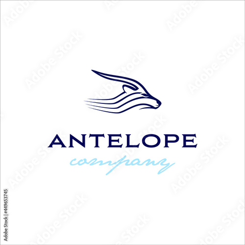 Antelope logo with speedy design style
