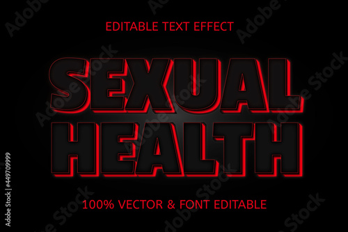 sexual heath style neon editable text effect