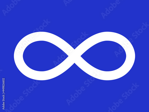 Metis flag blue flag in real proportions and colors, vector