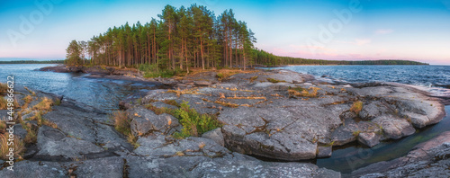 Cape Besov nose in Lake Onega in Karelia in northern Russia