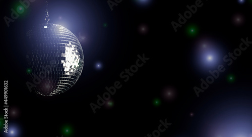 Disco ball in the light