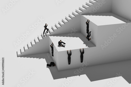 Business concept of the ability to choose the right decisions and easy ways. 3d rendering