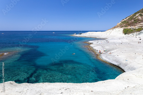 Cane Malu beautiful natural pool carved into the rock on the west coast of Sardinia, Bosa, Oristano, Italy, Europe