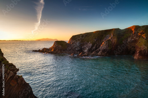 Beautiful scenery of the Atlantic Ocean coastline on Dingle Peninsula, County Kerry, Ireland.