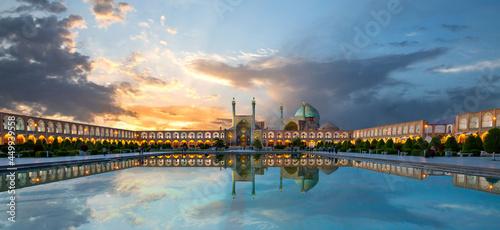 Historical city square of Isfahan, at the sunrise known also as Naqshejahan Square or Imam Square, Iran