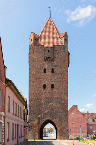 Historic city gate at Barth, Mecklenburg-Vorpommern, Germany