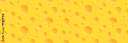 Realistic cheese seamless pattern. Closeup food background. Macro vector illustration