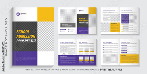 School Brochure design template, School Admission Prospectus design template layout, Education brochure design template