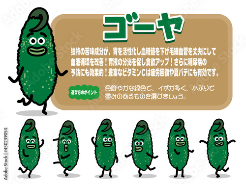 POP（ゴーヤキャラ野菜緑にがうり）