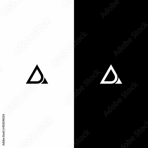letter DA, AD arrow logo