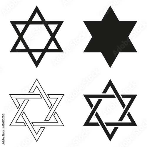 Star of David vector icon.