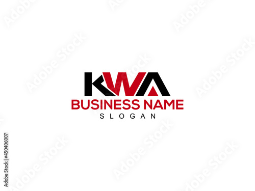 Alphabet KWA Logo Letter Vector For Business
