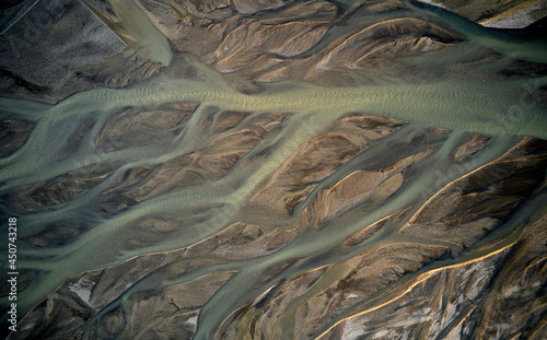 River with branches in nature