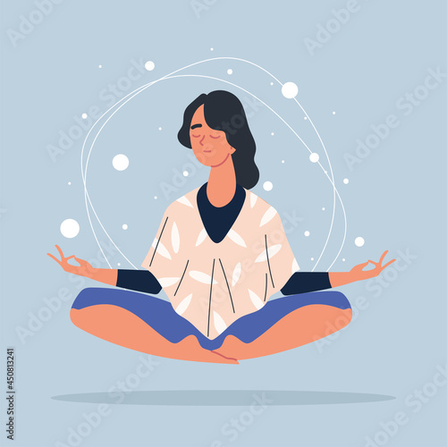woman in meditation pose