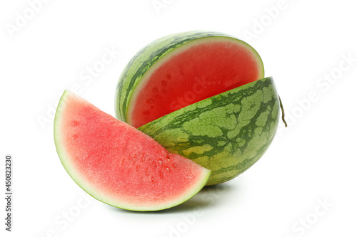 Ripe juicy watermelon isolated on white background