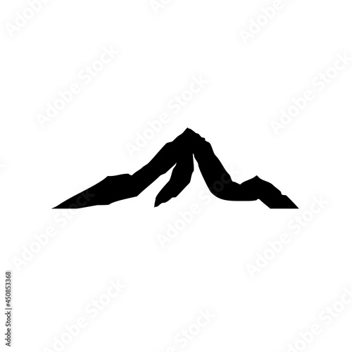 silhouette logo concept mountain good for business, travel business, mountain tourism, tour and travel and tourism design template