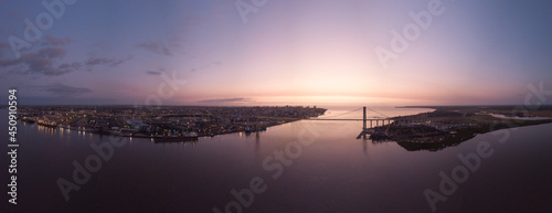 Beautiful Sunset In Mozambique With The View Of Maputo- Katembe Bridge