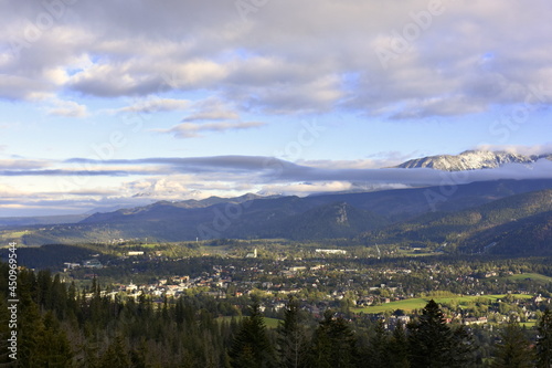 Zakopane, panorama, mountain to the Tatra Mountains, rest in Poland
