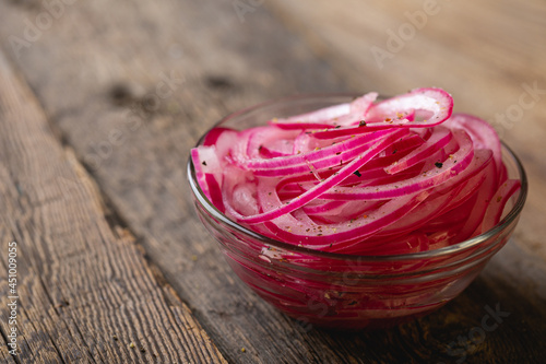 Red pickled onion, thinly sliced