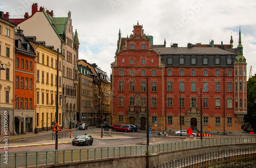Colorful buildings of Stockholm's Gamla Stan, Sweden