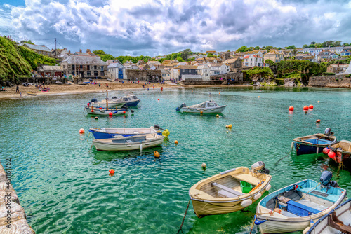 Gorran Haven Cornwall in colourful hdr near Mevagissey England UK