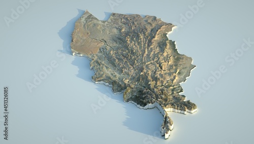 The territory of Afghanistan. Taliban | 3D render | 3D illustration. 