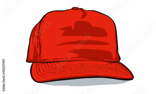 Blank Red MAGA Hat Illustration