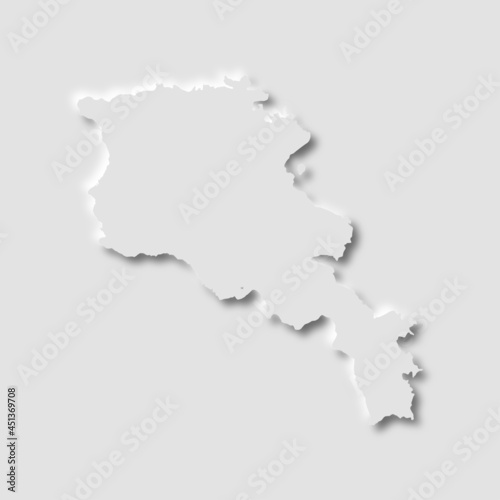 Armenia map in neumorphism style, vector illustration