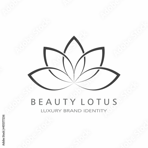 Beauty Vector lotus flowers design logo Template icon