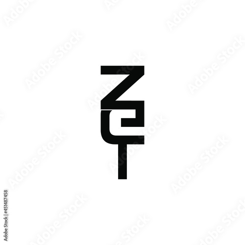 zet letter initial monogram logo design