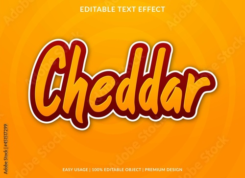 cheddar text effect editable template with abstract style use for business brand and logo