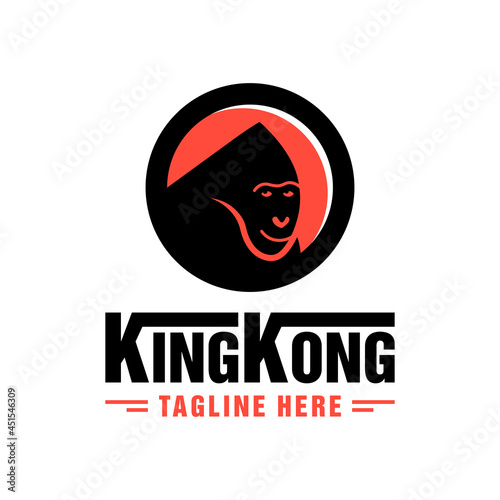 king kong illustration logo king of the jungle