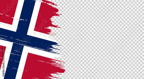 Norway flag with brush paint textured isolated on png or transparent background,Symbol of Norway,template for banner,promote, design,vector,top gold medal winner sport country