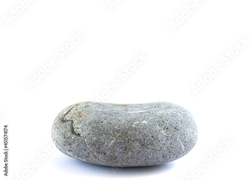 Stone pebble podium or platform for cosmetic product