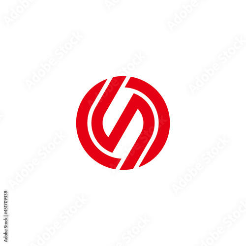 letter os circle motion simple geometric line logo vector