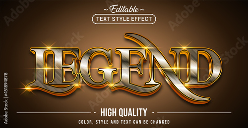 Editable text style effect - Legend text style theme.