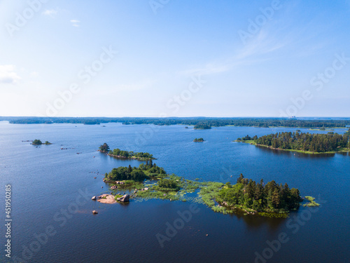 Panoramic sunny day in Finnish archipelago