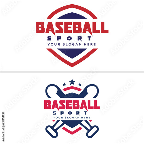 Baseball badge logo design