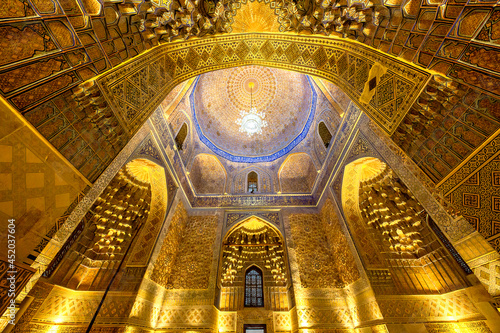Interior of the Mausoleum of Tamerlane in Samarkand, Uzbekistan