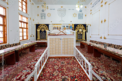 Interior of the Bukhara Synagogue, in Bukhara, Uzbekistan