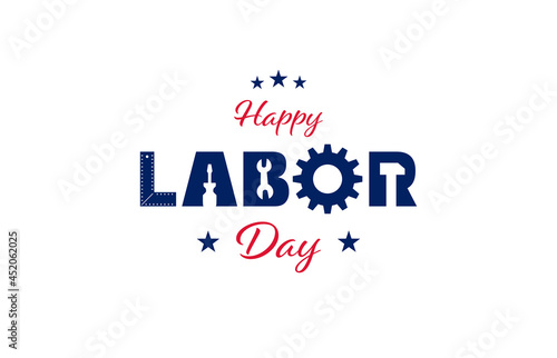 Happy USA Labor Day background illustration. Vector EPS10.