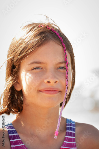 Portret dziewczynki z warkoczem 