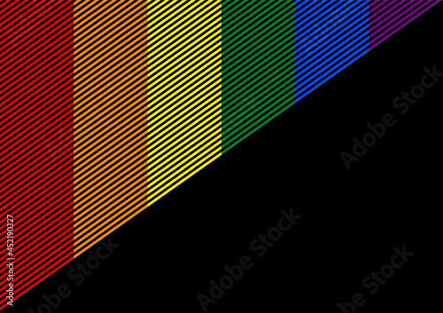 Abstrakcyjna tęczowa kompozycja do projektowania grafiki, tekstu i wiadomości. Kolory flagi LGBT. Koncept równości, wolności, równych praw, gender.