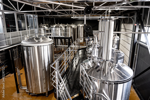 Craft beer brewing equipment in privat brewery