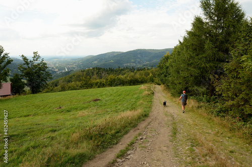 Górski szlak w Beskidzie Śląskim