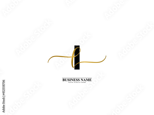 Letter IL Logo, creative il li signature logo for wedding, fashion, apparel and clothing brand or any kind of business